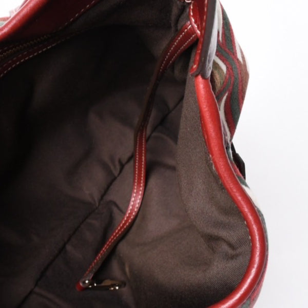 Very good condition GUCCI Gucci 85th Anniversary Horsebit Hobo One Shoulder Bag 163804 2123 Red Multicolor Velor Leather Silver Hardware Used 4a001095