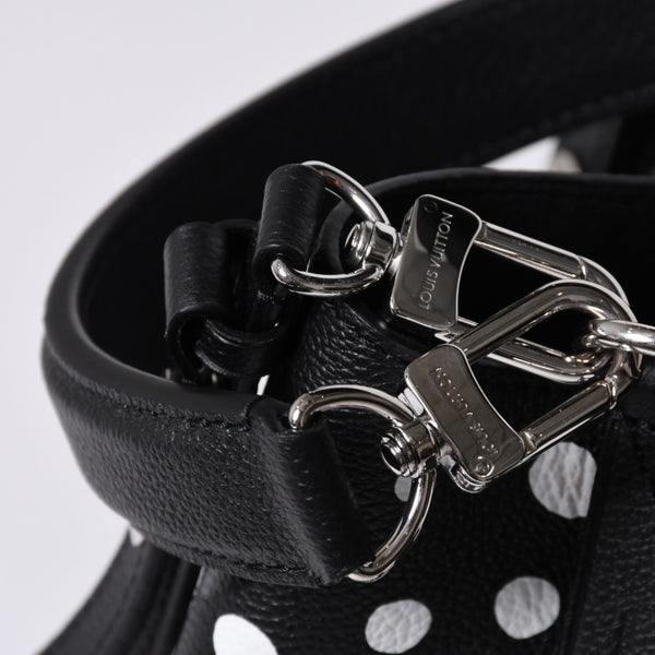 新品同様 LOUIS VUITTON ルイヴィトン ネオノエMM 2WAYバッグ M21753 モノグラム アンプラント ブラック ホワイト 草間彌生 中古 4a001028