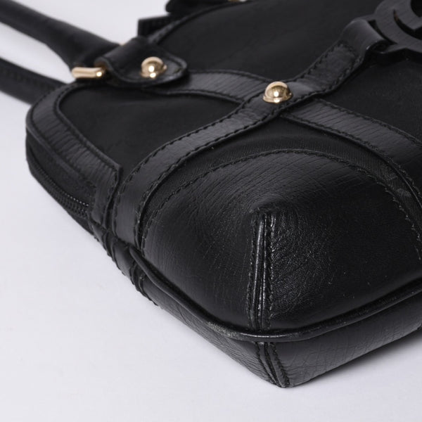 GUCCI グッチ インターロッキングG ワンショルダーバッグ 253341 ブラック レザー GGキャンバス ゴールド金具 美品 中古 4a001093