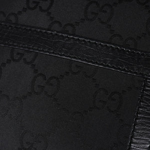 GUCCI グッチ インターロッキングG ワンショルダーバッグ 253341 ブラック レザー GGキャンバス ゴールド金具 美品 中古 4a001093