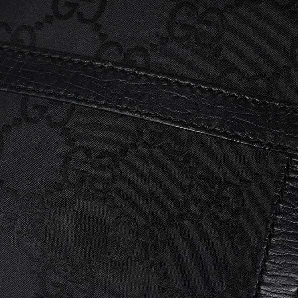 GUCCI グッチ インターロッキングG ワンショルダーバッグ 253341 ブラック レザー GGキャンバス ゴールド金具 美品 中古 4a001093