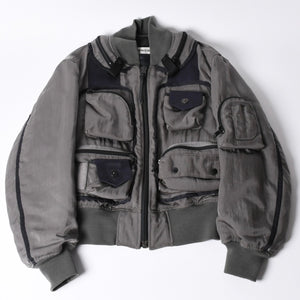 ISSEY MIYAKE MEN イッセイミヤケメン 96AW Parachute Cargo Bomber Jacket パラシュート カーゴボンバージャケット サイズL 美品 中古 4a001047