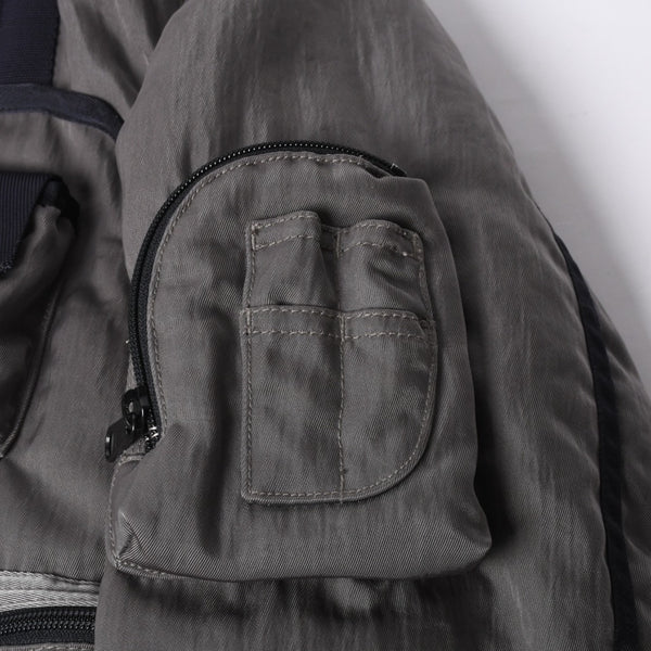 ISSEY MIYAKE MEN イッセイミヤケメン 96AW Parachute Cargo Bomber Jacket パラシュート カーゴボンバージャケット サイズL 美品 中古 4a001047
