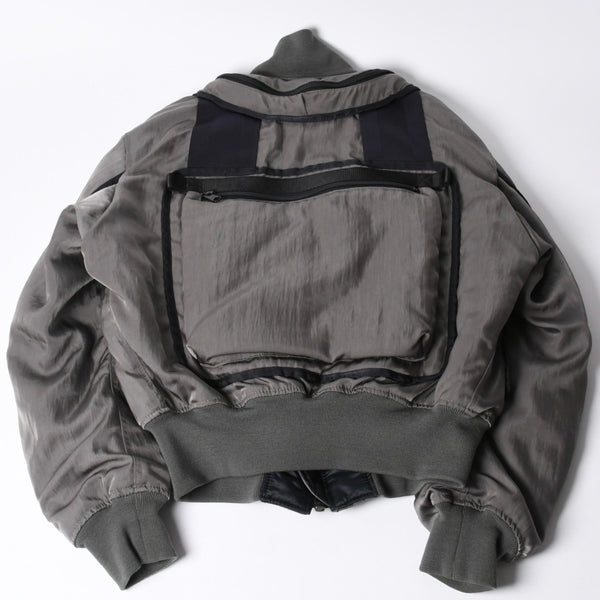 ISSEY MIYAKE MEN イッセイミヤケメン 96AW Parachute Cargo Bomber Jacket パラシュート カーゴボンバージャケット サイズL 美品 中古 4a001047