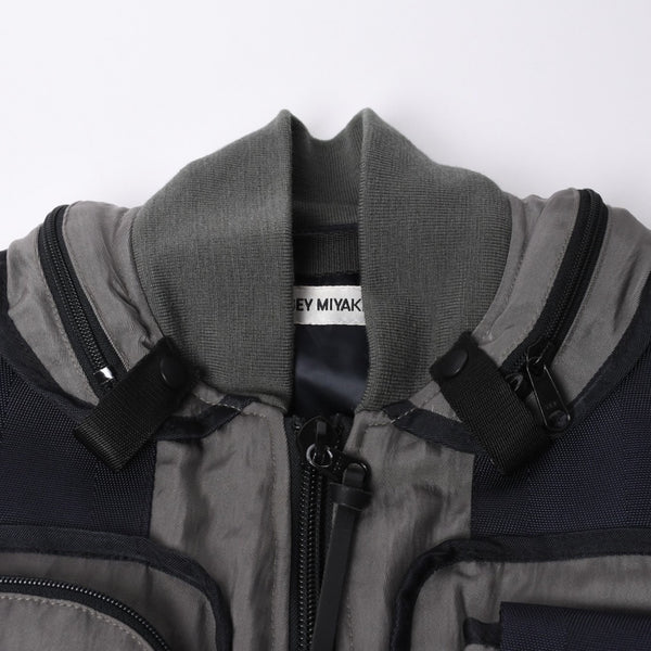 ISSEY MIYAKE MEN イッセイミヤケメン 96AW Parachute Cargo Bomber Jacket パラシュート カーゴボンバージャケット サイズL 美品 中古 4a001047