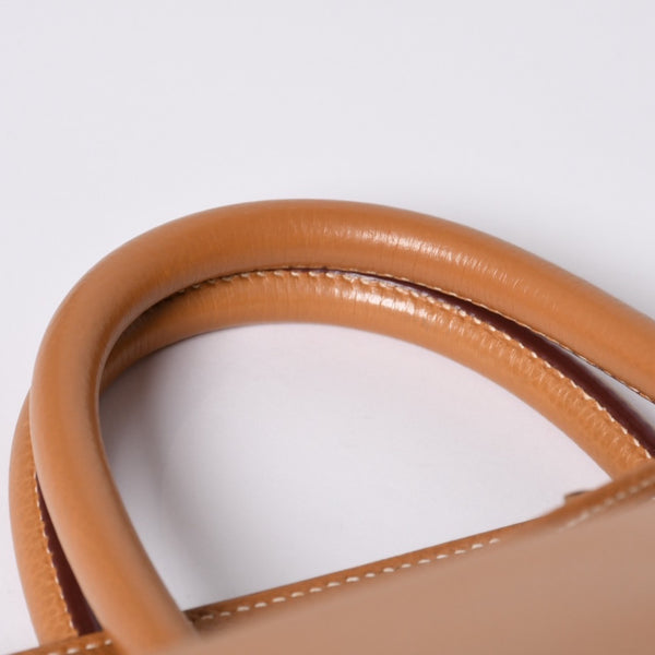 Very Good Condition HERMES Haut a Courroies Hautacroix 45 Handbag Ardennes Natural Gold Hardware ○Z Stamp Used 4a001378