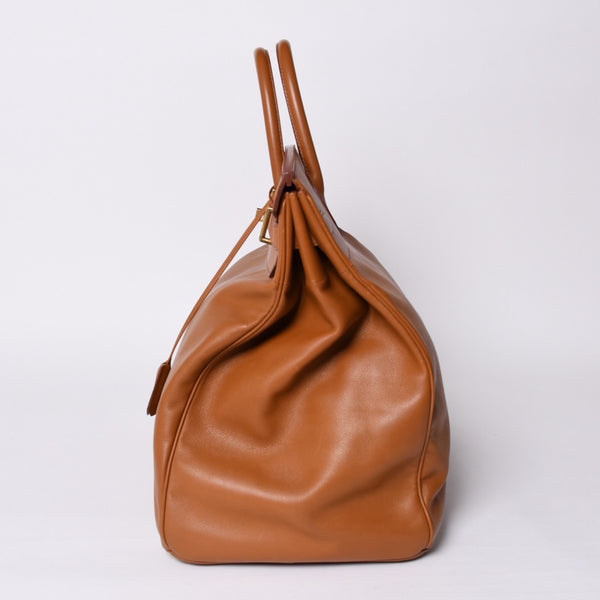 極美品 HERMES エルメス Haut a Courroies オータクロア45 ハンドバッグ ゴールド クシュベル ゴールド金具 ○Z刻印 中古 4a001376