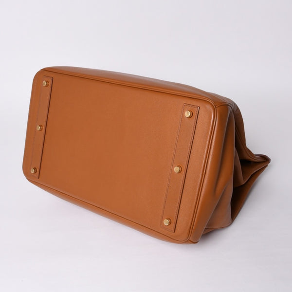 極美品 HERMES エルメス Haut a Courroies オータクロア45 ハンドバッグ ゴールド クシュベル ゴールド金具 ○Z刻印 中古 4a001376