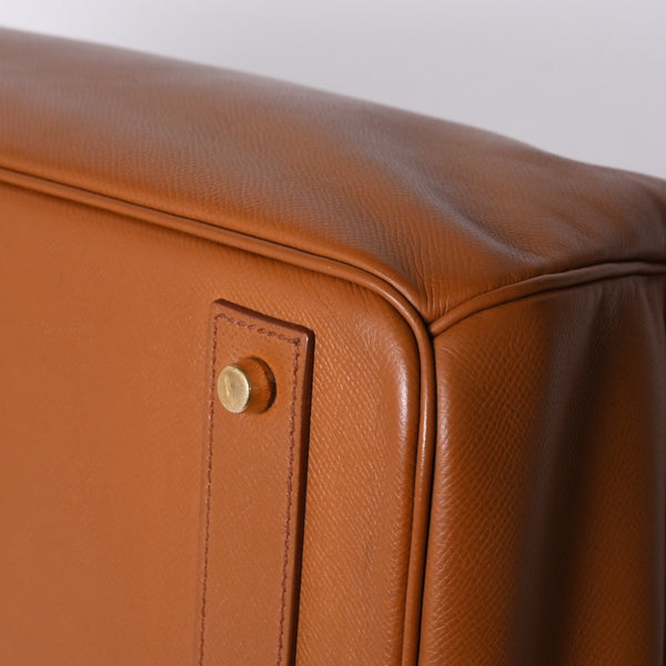 極美品 HERMES エルメス Haut a Courroies オータクロア45 ハンドバッグ ゴールド クシュベル ゴールド金具 ○Z刻印 中古 4a001376