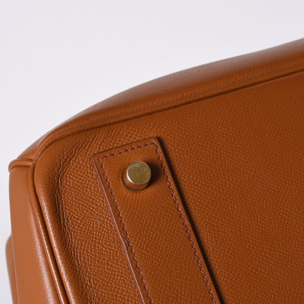 極美品 HERMES エルメス Haut a Courroies オータクロア45 ハンドバッグ ゴールド クシュベル ゴールド金具 ○Z刻印 中古 4a001376