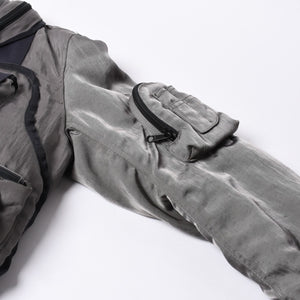 ISSEY MIYAKE MEN イッセイミヤケメン 96AW Parachute Cargo Bomber Jacket パラシュート カーゴボンバージャケット サイズL 美品 中古 4a001047