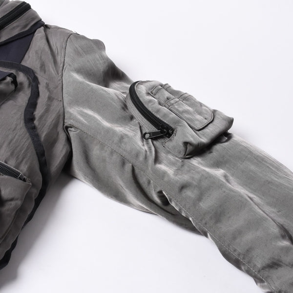 ISSEY MIYAKE MEN イッセイミヤケメン 96AW Parachute Cargo Bomber Jacket パラシュート カーゴボンバージャケット サイズL 美品 中古 4a001047