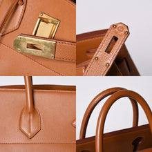 画像をギャラリービューアに読み込む, 極美品 HERMES エルメス Haut a Courroies オータクロア45 ハンドバッグ ゴールド クシュベル ゴールド金具 ○Z刻印 中古 4a001376