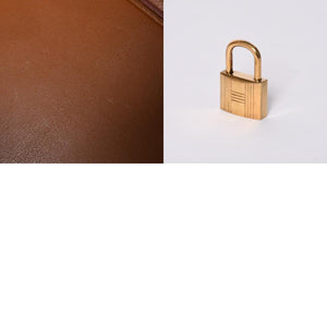 極美品 HERMES エルメス Haut a Courroies オータクロア45 ハンドバッグ ゴールド クシュベル ゴールド金具 ○Z刻印 中古 4a001376