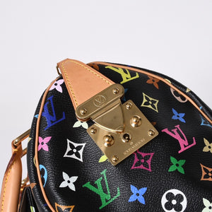 Very Good Condition LOUIS VUITTON Speedy 30 Handbag M92642 Monogram Multicolor Black Gold Hardware Takashi Murakami Used 4a000918