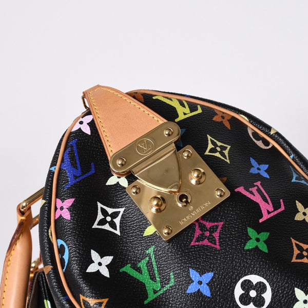 Very Good Condition LOUIS VUITTON Speedy 30 Handbag M92642 Monogram Multicolor Black Gold Hardware Takashi Murakami Used 4a000918