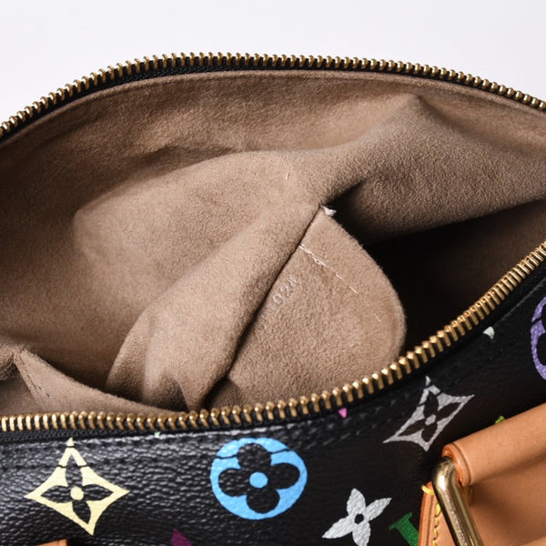 Very Good Condition LOUIS VUITTON Speedy 30 Handbag M92642 Monogram Multicolor Black Gold Hardware Takashi Murakami Used 4a000918