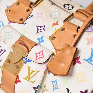 LOUIS VUITTON Speedy 30 Handbag M92643 Monogram Multicolor Takashi Murakami White Used 4a001018