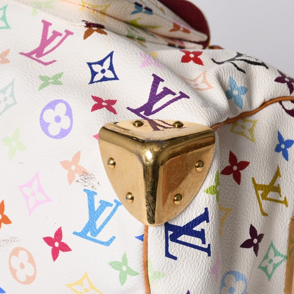 LOUIS VUITTON Speedy 30 Handbag M92643 Monogram Multicolor Takashi Murakami White Used 4a001018