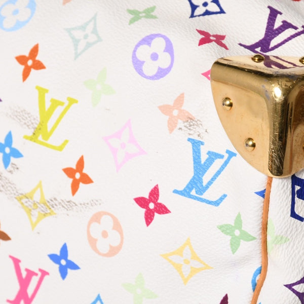 LOUIS VUITTON Speedy 30 Handbag M92643 Monogram Multicolor Takashi Murakami White Used 4a001018