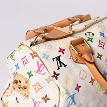 画像をギャラリービューアに読み込む, LOUIS VUITTON ルイヴィトン スピーディ30 ハンドバッグ M92643 モノグラム マルチカラー 村上隆 ホワイト 中古 4a001018
