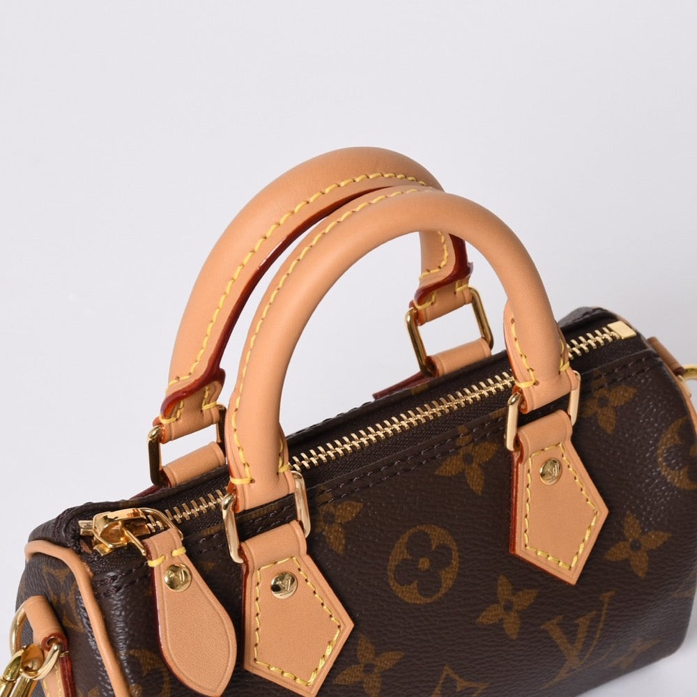 Like new LOUIS VUITTON Nano Speedy Handbag 2WAY Bag M81085 Monogram Used 4a000995