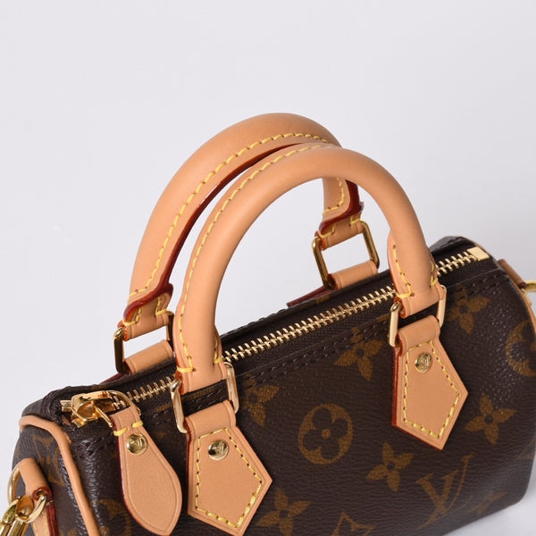 Like new LOUIS VUITTON Nano Speedy Handbag 2WAY Bag M81085 Monogram Used 4a000995