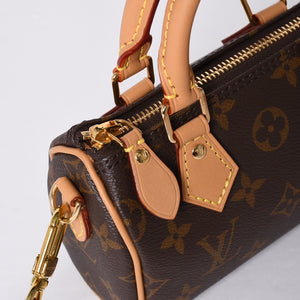 Like new LOUIS VUITTON Nano Speedy Handbag 2WAY Bag M81085 Monogram Used 4a000995