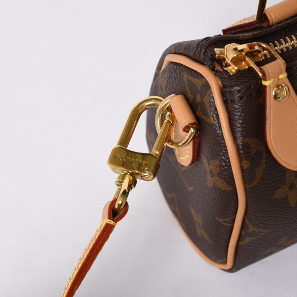 Like new LOUIS VUITTON Nano Speedy Handbag 2WAY Bag M81085 Monogram Used 4a000995