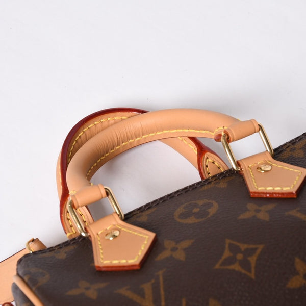Like new LOUIS VUITTON Nano Speedy Handbag 2WAY Bag M81085 Monogram Used 4a000995