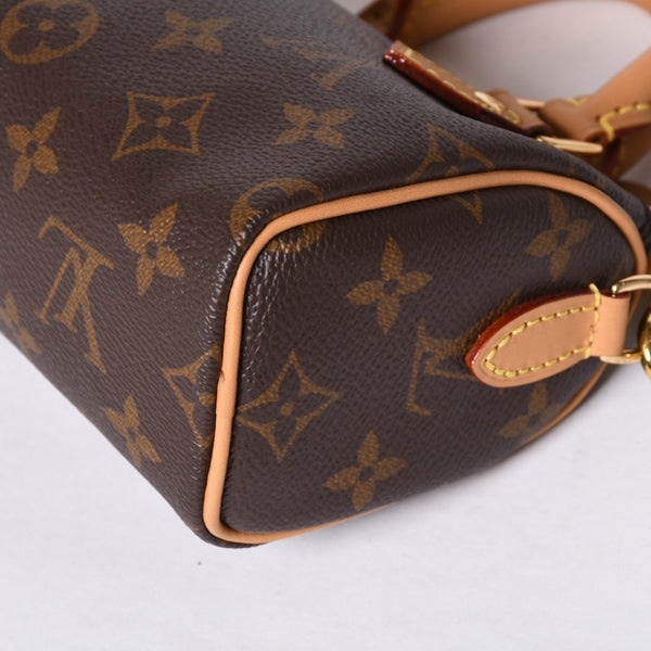 Like new LOUIS VUITTON Nano Speedy Handbag 2WAY Bag M81085 Monogram Used 4a000995