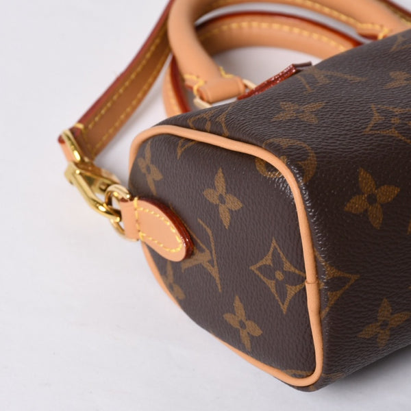 Like new LOUIS VUITTON Nano Speedy Handbag 2WAY Bag M81085 Monogram Used 4a000995
