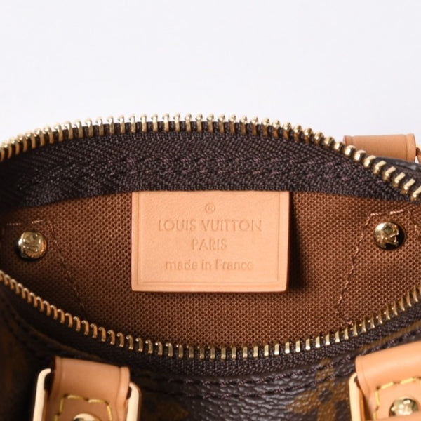 Like new LOUIS VUITTON Nano Speedy Handbag 2WAY Bag M81085 Monogram Used 4a000995