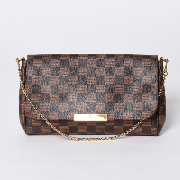 LOUIS VUITTON Shoulder Bag Damier Favorite MM Damier Canvas N41129 Brown Good Condition Used 4a000731