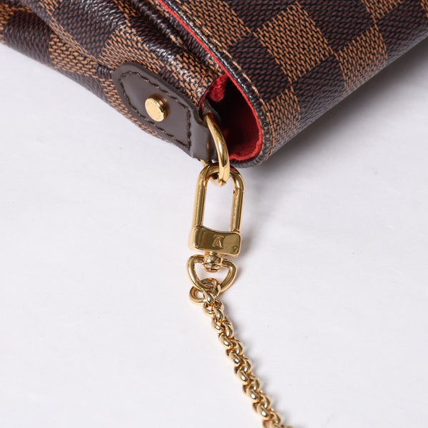 LOUIS VUITTON Shoulder Bag Damier Favorite MM Damier Canvas N41129 Brown Good Condition Used 4a000731