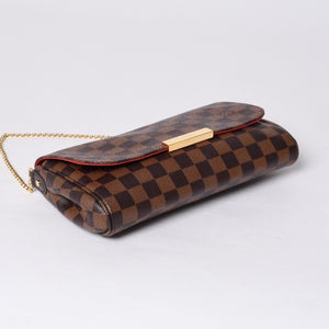 LOUIS VUITTON Shoulder Bag Damier Favorite MM Damier Canvas N41129 Brown Good Condition Used 4a000731
