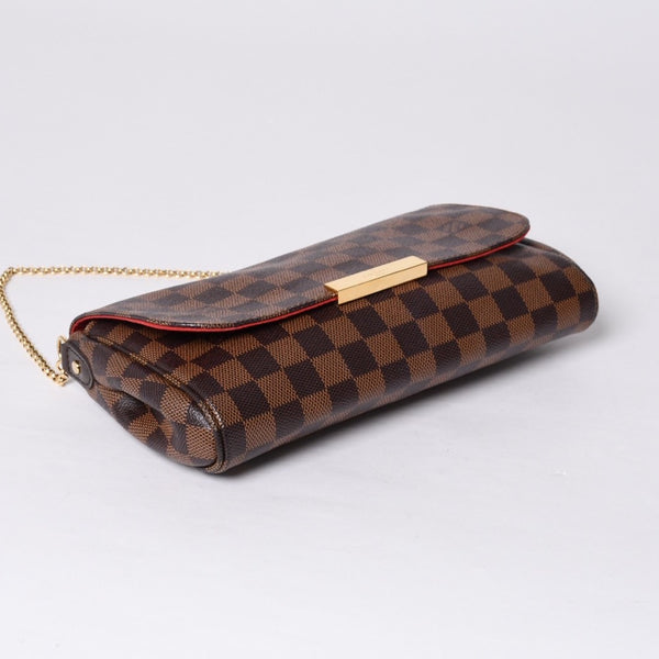 LOUIS VUITTON Shoulder Bag Damier Favorite MM Damier Canvas N41129 Brown Good Condition Used 4a000731