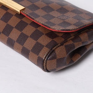 LOUIS VUITTON Shoulder Bag Damier Favorite MM Damier Canvas N41129 Brown Good Condition Used 4a000731