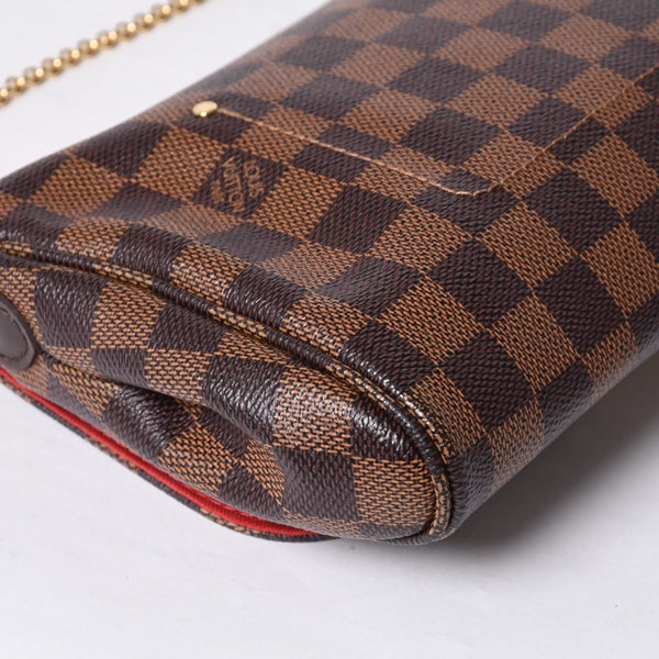 LOUIS VUITTON Shoulder Bag Damier Favorite MM Damier Canvas N41129 Brown Good Condition Used 4a000731