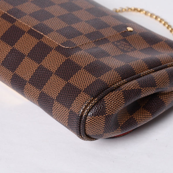 LOUIS VUITTON Shoulder Bag Damier Favorite MM Damier Canvas N41129 Brown Good Condition Used 4a000731