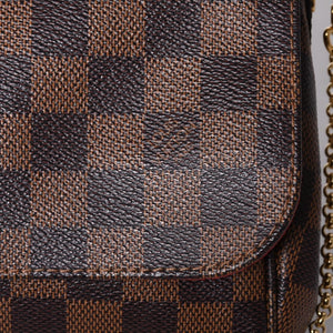 LOUIS VUITTON Shoulder Bag Damier Favorite MM Damier Canvas N41129 Brown Good Condition Used 4a000731
