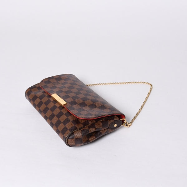 LOUIS VUITTON Shoulder Bag Damier Favorite MM Damier Canvas N41129 Brown Good Condition Used 4a000731