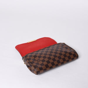 LOUIS VUITTON Shoulder Bag Damier Favorite MM Damier Canvas N41129 Brown Good Condition Used 4a000731