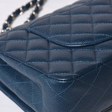 画像をギャラリービューアに読み込む, 極美品 CHANEL シャネル マトラッセ25 Wフラップ Wチェーンショルダーバッグ AO1112 グリーン系 20番台 キャビアスキン シルバー金具 中古 4a001061