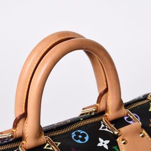 Very Good Condition LOUIS VUITTON Speedy 30 Handbag M92642 Monogram Multicolor Black Gold Hardware Takashi Murakami Used 4a000918