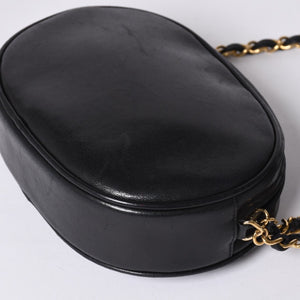 CHANEL Chain shoulder bag No. 1 here mark patch lambskin fringe black gold hardware mint condition used 4a000933