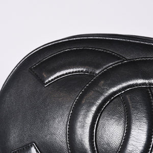 CHANEL Chain shoulder bag No. 1 here mark patch lambskin fringe black gold hardware mint condition used 4a000933