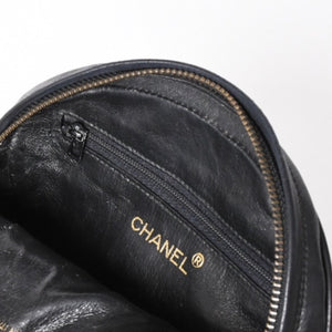 CHANEL Chain shoulder bag No. 1 here mark patch lambskin fringe black gold hardware mint condition used 4a000933