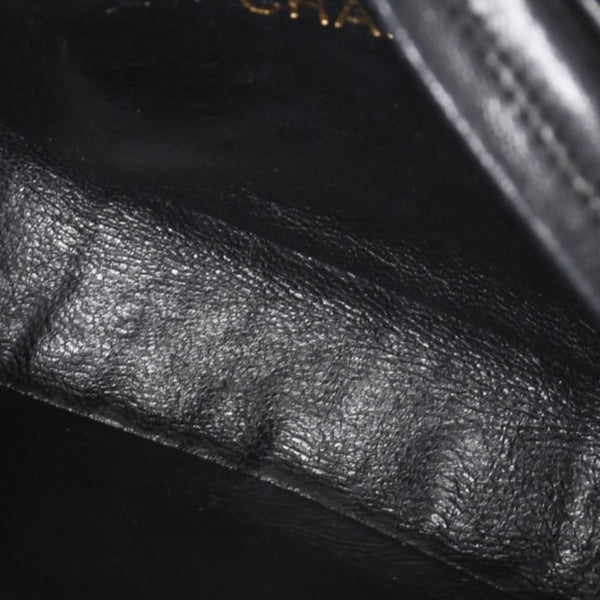 CHANEL Chain shoulder bag No. 1 here mark patch lambskin fringe black gold hardware mint condition used 4a000933