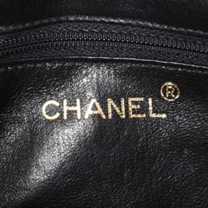 CHANEL Chain shoulder bag No. 1 here mark patch lambskin fringe black gold hardware mint condition used 4a000933